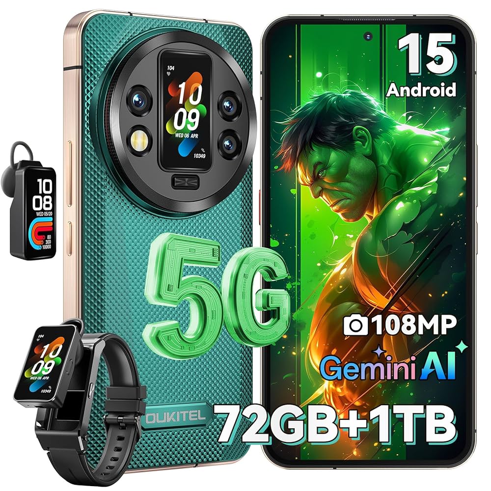 OUKITEL WP200 Pro 5G Outdoor Handy 72GB RAM+1TB ROM Android